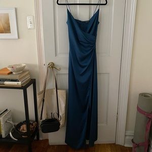 NWT Nasty Gal blue slip dress